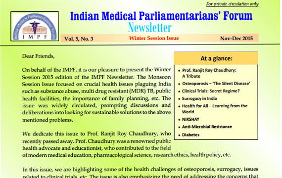 IMPF Newsletter, November-December 2015
